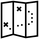 diagram, direction, map, path, route svg vector icon