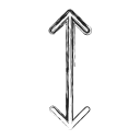 arrow, distance, down, move, social, up svg vector icon