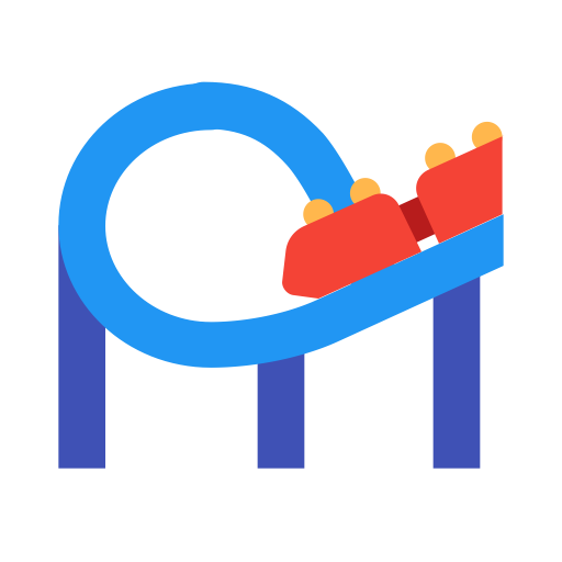 Roller Coaster svg vector icon