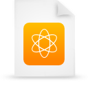 document, file, orange, paper icon