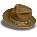 hat,suede,fedora icon