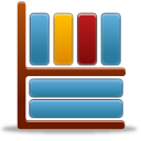 bookcase, library, shelf icon