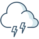 cloud, lightning, storm, thunder, weather svg vector icon