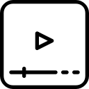 media, network, social, youtube svg vector icon