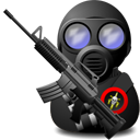 gas,soldier,with,weapon icon