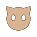 android, bot, brown, ears, eyes, round, virus svg vector icon