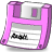 floppy,pink,save icon