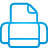 basic, blue, printer icon
