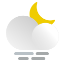 cloud, cloudy, fog, mist, moon, night, weather svg vector icon