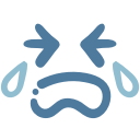 crying, emoji, emot, sad, tears svg vector icon