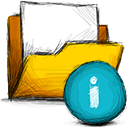 folder, info icon