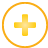 add, basic, button, yellow icon