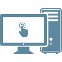 computer, desktop, device, hardware, monitor, pc, server svg vector icon