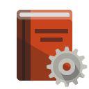 book,gear icon