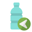 plastic,bottle,left icon