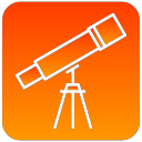 scientific, telescope, view svg vector icon