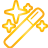 basic, magic, wand, yellow icon