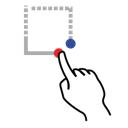gestureworks, shape, square, stroke icon