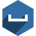 hexagon, media, my, shadow, social, space svg vector icon