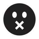 cross, emoji, emotion, face, mouth, smiley svg vector icon