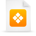 document, file, orange, paper icon