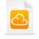 cloud, document, file, orange, paper icon