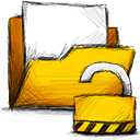 folder, unlocked icon