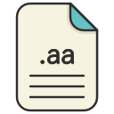 aa, audio, document, extension, file, format svg vector icon