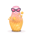 glasses, matryoshka icon