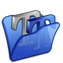 blue, folder, font icon