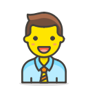 1, man, office, worker svg vector icon