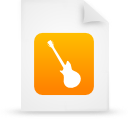 file,document,paper,orange,guitar,instrument,music icon