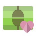 connect,vertical,heart icon