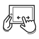 control, device, gadget, gesture, landscape, swipe, touchscreen svg vector icon