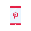 logo, phone, pinterest logo, website svg vector icon