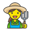 1, farmer, woman svg vector icon