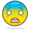 face, fearful svg vector icon