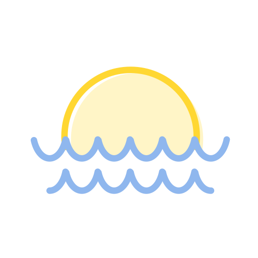 Sunrise By The Sea svg vector icon