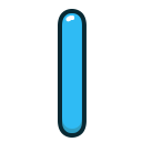 alphabet, blue, i, letter, letters svg vector icon