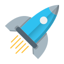 launch, shopping, spaceship, startup svg vector icon