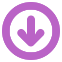 circle, download, downloaded, file, import svg vector icon
