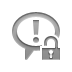 chat,exclamation,lock,open icon