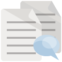document,speech,bubble icon