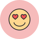 love, smiley svg vector icon