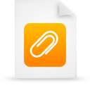 document, file, orange, paper icon