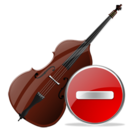 contrabass,delete,instrument,del,remove icon
