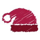 cap, christmas, cold, hat, scribble, whool, winter svg vector icon