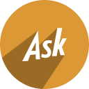 ask, media, network, social svg vector icon