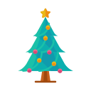 christmas, decorate, decoration, ornament, star, tree svg vector icon