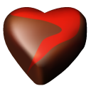 12, chocolate, hearts icon